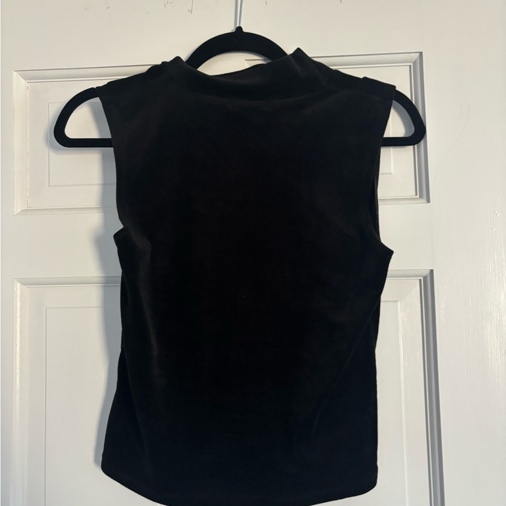 Carmar black velvet high neck tank